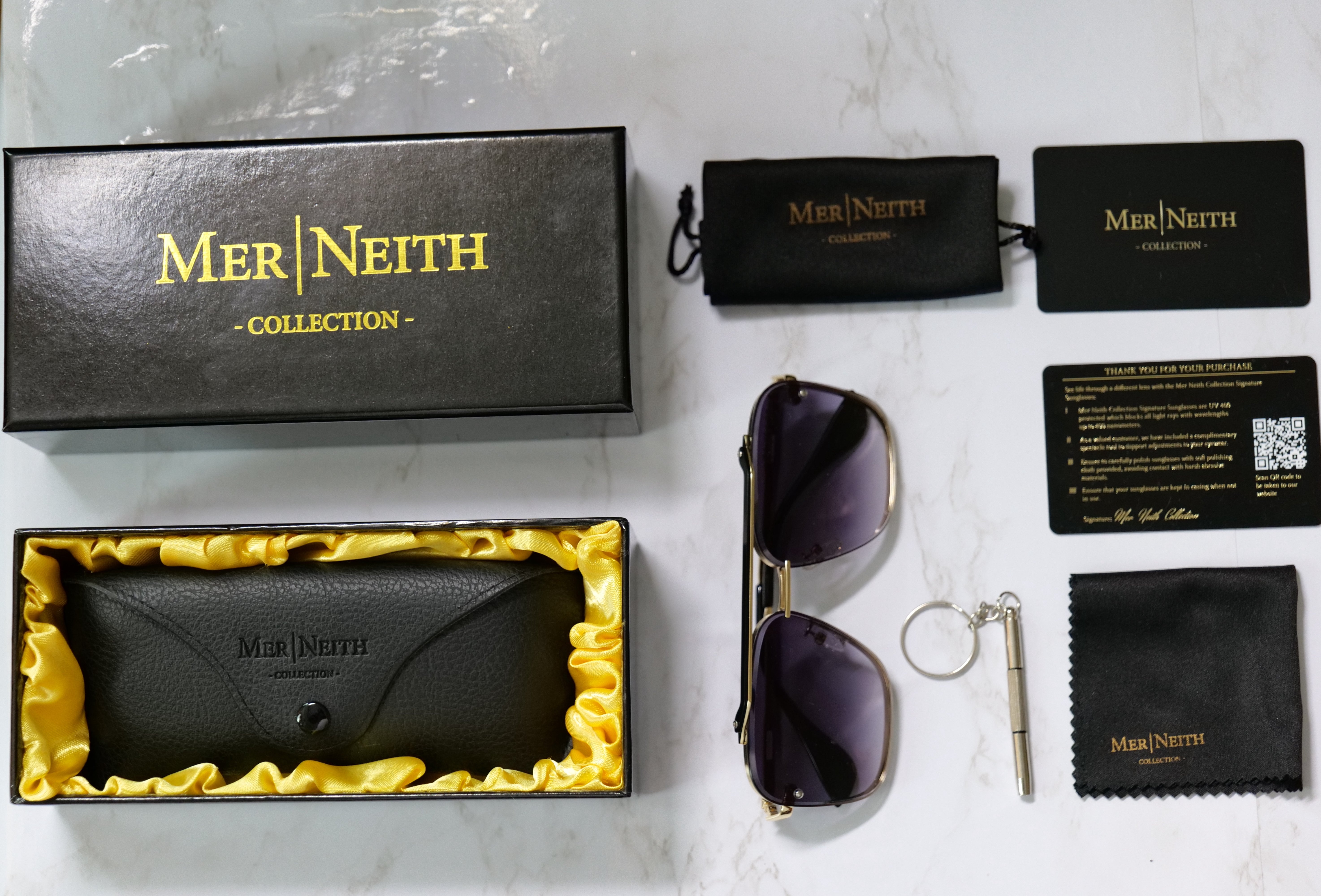 Monarch Noir  - Mer Neith Collection Signature Aviators