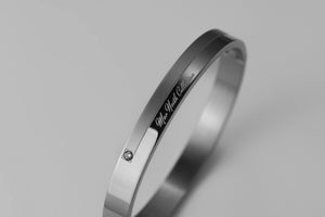 18k Trilogy White Gold Signature Bracelet