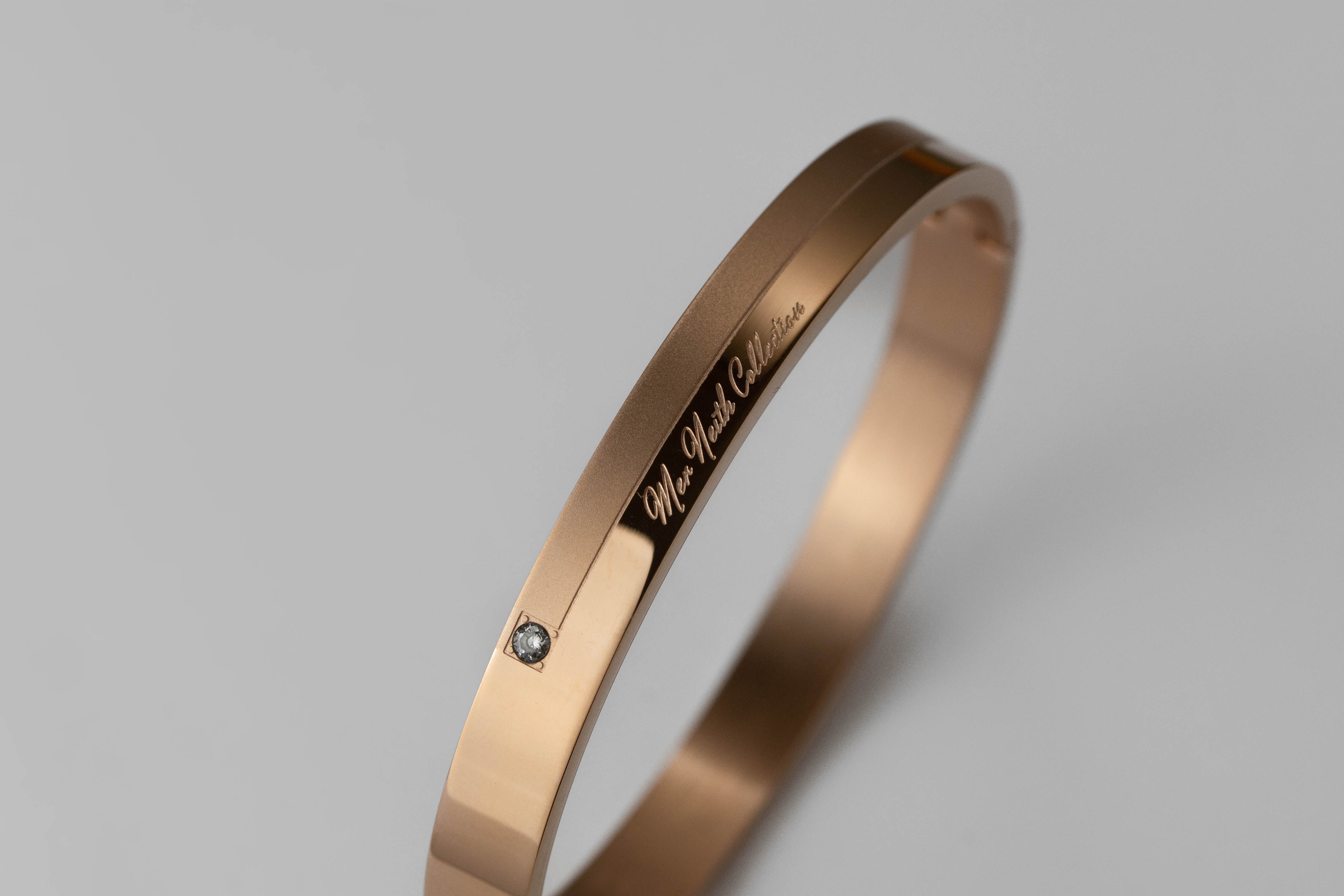 18k Trilogy Rose Gold Signature Bracelet